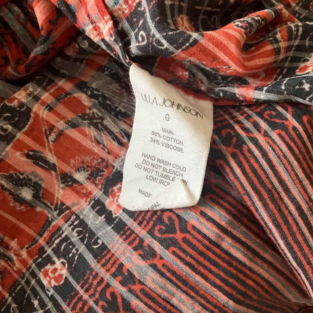 Ulla Johnson   Abri Floral Cotton-Blend Tie-Waist Minidress - Picture 4 of 6